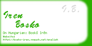 iren bosko business card